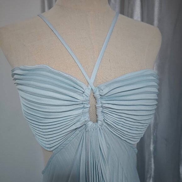 A.L.C. Moira Satin Pleated Maxi Dress - Picture 5 of 12